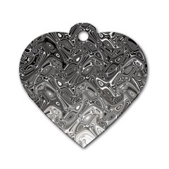 Grey Glow Cartisia Dog Tag Heart (two Sides) by Sparkle