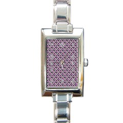 Flowers Pattern Rectangle Italian Charm Watch