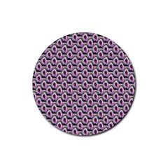 Flowers Pattern Rubber Coaster (Round) 