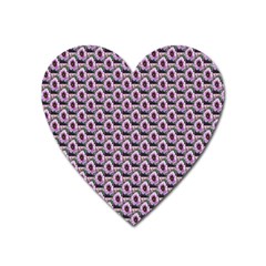 Flowers Pattern Heart Magnet