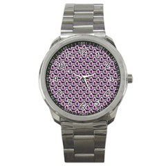 Flowers Pattern Sport Metal Watch