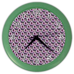 Flowers Pattern Color Wall Clock