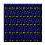 Blue Illusion Tile Coaster Front