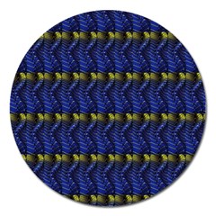 Blue Illusion Magnet 5  (round) by Sparkle