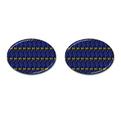 Blue Illusion Cufflinks (oval) by Sparkle