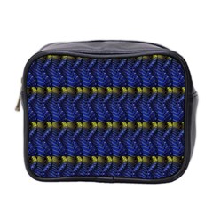 Blue Illusion Mini Toiletries Bag (two Sides) by Sparkle