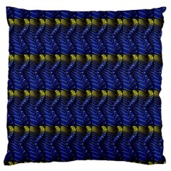 Blue Illusion Large Cushion Case (two Sides) by Sparkle