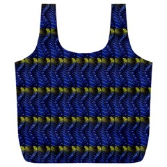 Blue Illusion Full Print Recycle Bag (xxl) by Sparkle