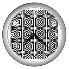 Optical Illusion Wall Clock (silver)