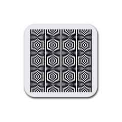 Mandala Pattern Rubber Coaster (square)  by Sparkle