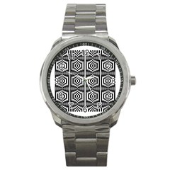 Mandala Pattern Sport Metal Watch by Sparkle