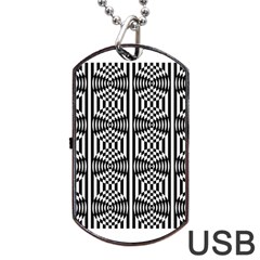 Mandala Pattern Dog Tag Usb Flash (two Sides) by Sparkle