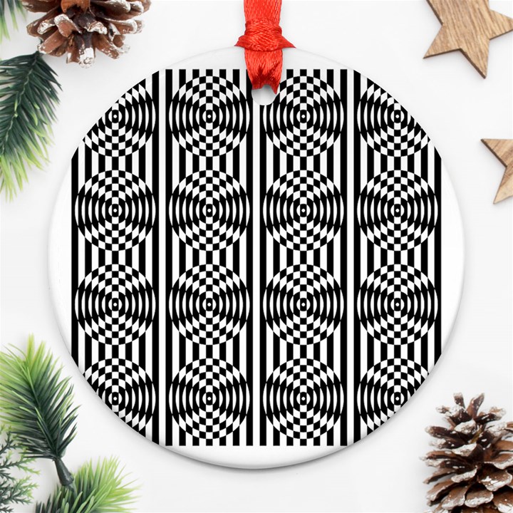 Optical Illusion Ornament (Round)