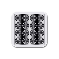 Optical Illusion Rubber Square Coaster (4 Pack)  by Sparkle