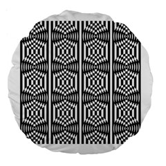 Optical Illusion Large 18  Premium Flano Round Cushions