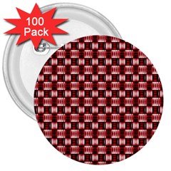 Red Kalider 3  Buttons (100 Pack)  by Sparkle