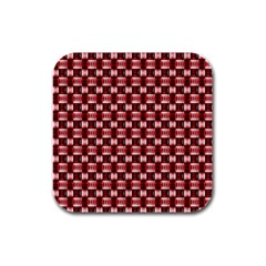 Red Kalider Rubber Square Coaster (4 Pack)  by Sparkle