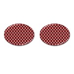 Red Kalider Cufflinks (Oval) Front(Pair)