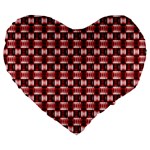 Red Kalider Large 19  Premium Heart Shape Cushions Front