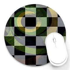 Digital Checkboard Round Mousepads by Sparkle