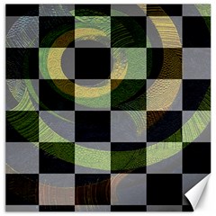 Digital Checkboard Canvas 12  X 12  by Sparkle