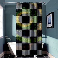 Digital Checkboard Shower Curtain 36  X 72  (stall)  by Sparkle