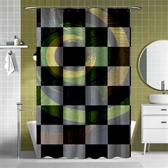 Digital Checkboard Shower Curtain 48  X 72  (small)  by Sparkle