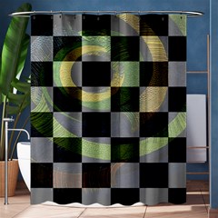 Digital Checkboard Shower Curtain 60  X 72  (medium)  by Sparkle