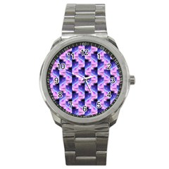 Digital Waves Sport Metal Watch by Sparkle