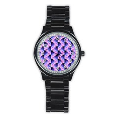 Digital Waves Stainless Steel Round Watch by Sparkle