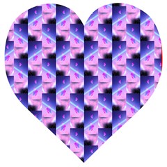 Digital Waves Wooden Puzzle Heart