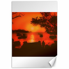 Sunset At Caribbean Bay Of Taganga Colombia Canvas 12  X 18  by dflcprintsclothing