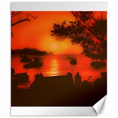 Sunset At Caribbean Bay Of Taganga Colombia Canvas 20  X 24  by dflcprintsclothing