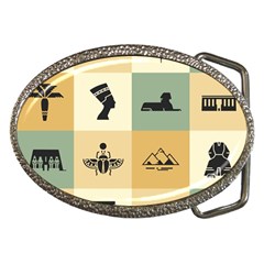 Egyptian Flat Style Icons Belt Buckles by Wegoenart