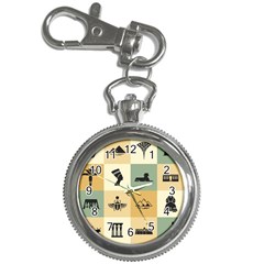 Egyptian Flat Style Icons Key Chain Watches by Wegoenart