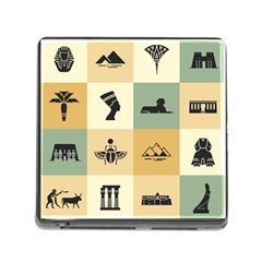 Egyptian Flat Style Icons Memory Card Reader (square 5 Slot) by Wegoenart