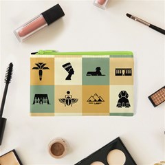 Egyptian Flat Style Icons Cosmetic Bag (xs) by Wegoenart