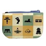 Egyptian Flat Style Icons Large Coin Purse Back