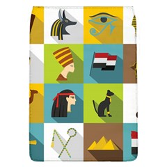 Egypt Travel Items Icons Set Flat Style Removable Flap Cover (l) by Wegoenart