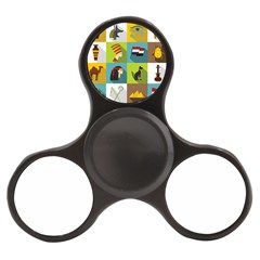 Egypt Travel Items Icons Set Flat Style Finger Spinner by Wegoenart