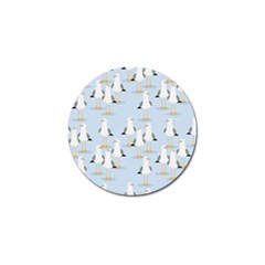 Cute Seagulls Seamless Pattern Light Blue Background Golf Ball Marker (4 Pack) by Wegoenart