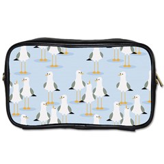 Cute Seagulls Seamless Pattern Light Blue Background Toiletries Bag (two Sides) by Wegoenart