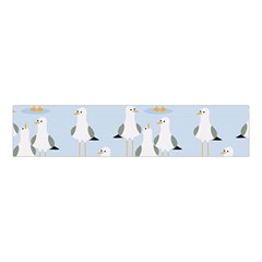 Cute Seagulls Seamless Pattern Light Blue Background Velvet Scrunchie by Wegoenart