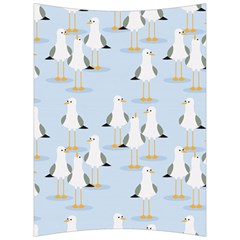 Cute Seagulls Seamless Pattern Light Blue Background Back Support Cushion by Wegoenart