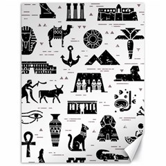 Dark Seamless Pattern Symbols Landmarks Signs Egypt Canvas 18  X 24  by Wegoenart