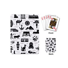 Dark Seamless Pattern Symbols Landmarks Signs Egypt Playing Cards Single Design (mini) by Wegoenart