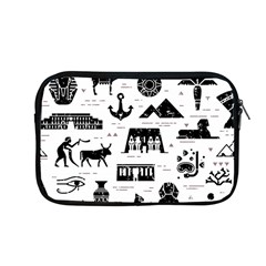 Dark Seamless Pattern Symbols Landmarks Signs Egypt Apple Macbook Pro 13  Zipper Case by Wegoenart