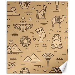 Egyptian Seamless Pattern Symbols Landmarks Signs Egypt Canvas 20  x 24 