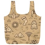 Egyptian Seamless Pattern Symbols Landmarks Signs Egypt Full Print Recycle Bag (XXL) Front