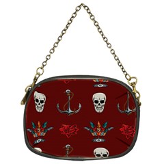 Tattoo Old School Background Pattern Chain Purse (one Side)